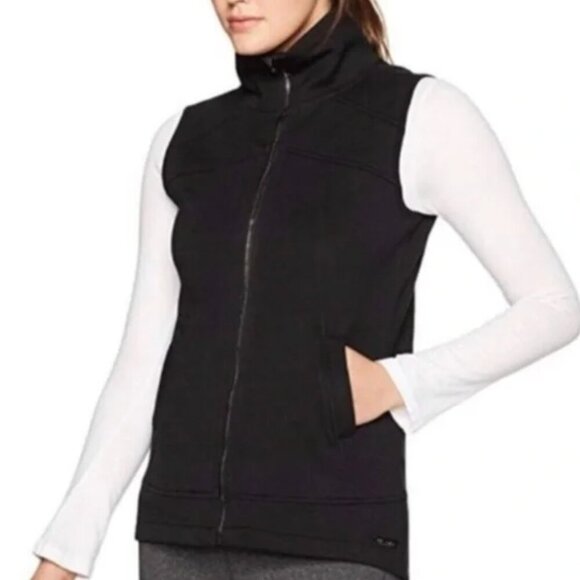 Betsey Johnson Performance Funnel Neck Scuba Walker Vest Black Womens Size XS - Picture 1 of 8